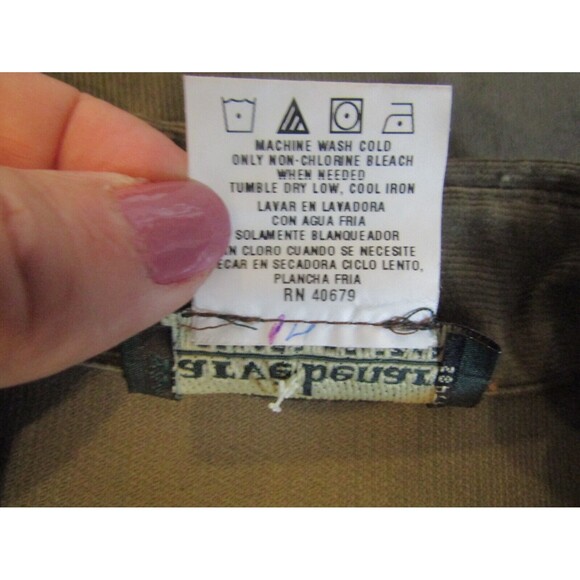 Harve Benard Maxi Shirt Dress Vintage Corduroy Button Front Floral Embroidered 4 - Picture 8 of 8